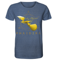 Nachhaltiges T-Shirt (meliert) ✅ faire Bio-Baumwolle | Kolibri G (Dunkelindigo meliert) | Phaedera UG
