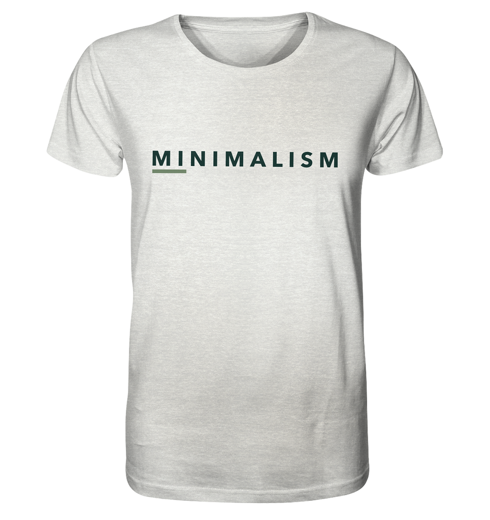 Nachhaltiges T-Shirt (meliert) | faire Bio-Baumwolle | Minimalism (Creme-Grau meliert) | Phaedera UG