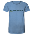 Nachhaltiges T-Shirt (meliert) | faire Bio-Baumwolle | Minimalism (Mittelblau meliert) | Phaedera UG