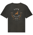 Nachhaltiges T-Shirt relaxed | fair, vegan Bio-Baumwolle | Savior (Dunkelgrau meliert) | Phaedera UG