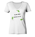 Nachhaltiges T-Shirt V-Ausschnitt Damen | bio, vegan | Recyceln (Weiß) | Phaedera UG