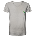 Nachhaltiges T-Shirt V-Ausschnitt Herren Bio-Baumwolle | Basics (Grau meliert) | Phaedera UG
