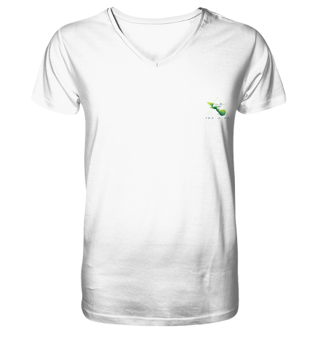 Nachhaltiges T-Shirt V-Ausschnitt Herren Bio-Baumwolle | Basics (Weiß) | Phaedera UG