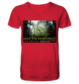 Nachhaltiges T-Shirt V-Ausschnitt Herren | bio & fair | Rainforest (Rot) | Phaedera UG