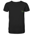 Nachhaltiges T-Shirt V-Ausschnitt Herren | bio & vegan | Basics (Schwarz) | Phaedera UG