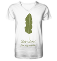 Nachhaltiges T-Shirt V-Ausschnitt Herren | bio, vegan | Natural (Weiß) | Phaedera UG