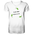 Nachhaltiges T-Shirt V-Ausschnitt Herren | bio, vegan | Recyceln (Weiß) | Phaedera UG