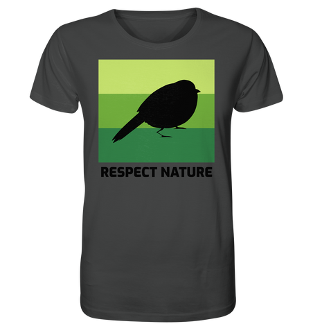 Nachhaltiges T-Shirt | vegan, fair, Bio-Baumwolle | Nature (Anthrazit) | Phaedera UG
