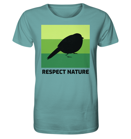 Nachhaltiges T-Shirt | vegan, fair, Bio-Baumwolle | Nature (Mitteltürkis) | Phaedera UG