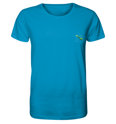 Nachhaltiges T-Shirt ✅ vegane, faire Bio-Baumwolle | Basics (Azur) | Phaedera UG