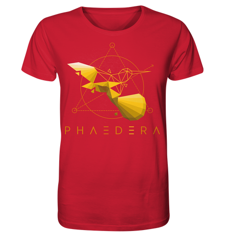 Nachhaltiges T-Shirt | vegane, faire Bio-Baumwolle | Kolibri G (Rot) | Phaedera UG