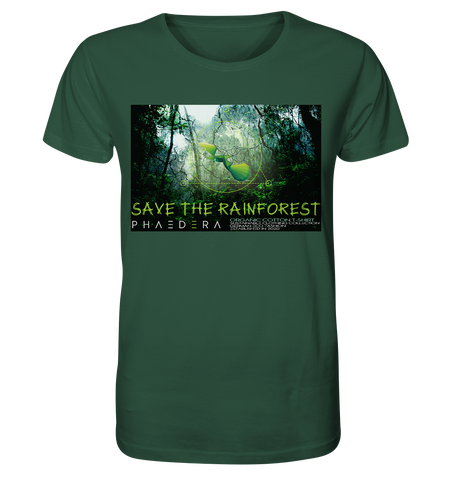 Nachhaltiges T-Shirt | vegane, faire Bio-Baumwolle | Rainforest (Flaschengrün) | Phaedera UG