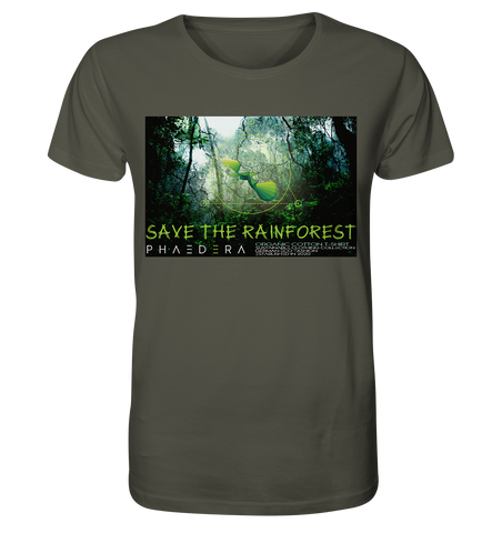 Nachhaltiges T-Shirt | vegane, faire Bio-Baumwolle | Rainforest (Khaki) | Phaedera UG