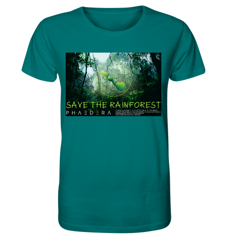 Nachhaltiges T-Shirt | vegane, faire Bio-Baumwolle | Rainforest (Ozeantiefe) | Phaedera UG