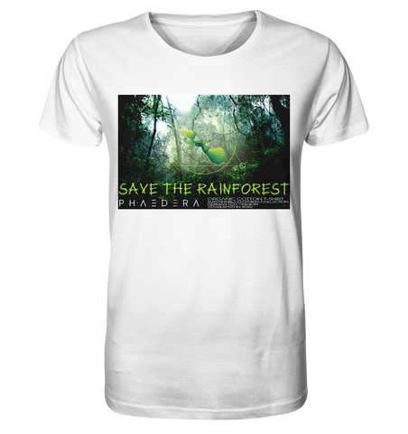 Nachhaltiges T-Shirt | vegane, faire Bio-Baumwolle | Rainforest (Weiß) | Phaedera UG