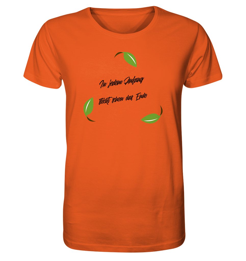 Nachhaltiges T-Shirt | vegane, faire Bio-Baumwolle | Recyceln (Hellorange) | Phaedera UG