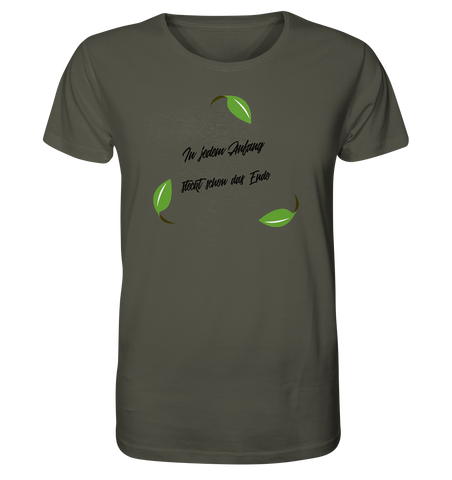 Nachhaltiges T-Shirt | vegane, faire Bio-Baumwolle | Recyceln (Khaki) | Phaedera UG