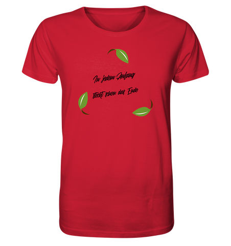 Nachhaltiges T-Shirt | vegane, faire Bio-Baumwolle | Recyceln (Rot) | Phaedera UG