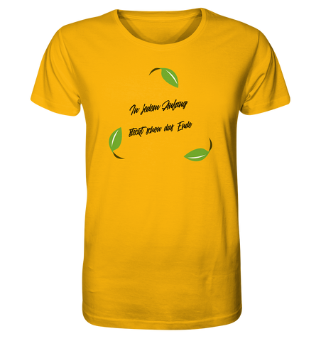 Nachhaltiges T-Shirt | vegane, faire Bio-Baumwolle | Recyceln (Spektralgelb) | Phaedera UG