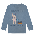 Pullover für Kinder kaufen ☀ fair Bio-Wear Shop | Gärtner-Hase (Mittelblau meliert) | Phaedera UG
