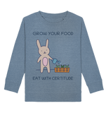 Pullover für Kinder kaufen ☀ fair Bio-Wear Shop | Gärtner-Hase (Mittelblau meliert) | Phaedera UG