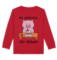Schwein Pullover für Kinder kaufen ☀ Bio-Wear | Vegan-Ferkel (Rot) | Phaedera UG