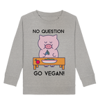 Schwein Pullover für Kinder kaufen ☀ Bio-Wear | Vegan-Ferkel (Grau meliert) | Phaedera UG