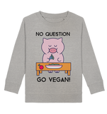 Schwein Pullover für Kinder kaufen ☀ Bio-Wear | Vegan-Ferkel (Grau meliert) | Phaedera UG