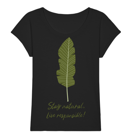 Slub Shirt nachhaltig | vegan, fair, 100% Bio-Baumwolle | Natural (Schwarz) | Phaedera UG
