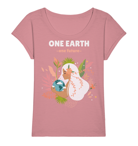 Slub Shirt nachhaltig | vegane, faire Bio-Baumwolle | One Earth (Canyon-Pink) | Phaedera UG
