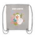 Sporttasche nachhaltig | fair & vegan Bio-Turnbeutel | One Earth (Grau meliert) | Phaedera UG