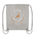 Sporttasche nachhaltig | fairer Bio-Baumwoll Turnbeutel | Saivor (Grau meliert) | Phaedera UG