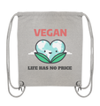 Sporttasche nachhaltig | fairer Bio-Baumwoll Turnbeutel | Vegan (Grau meliert) | Phaedera UG