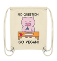 Sporttasche nachhaltig Schwein fairer Turnbeutel | Vegan-Ferkel (Naturbelassen) | Phaedera UG