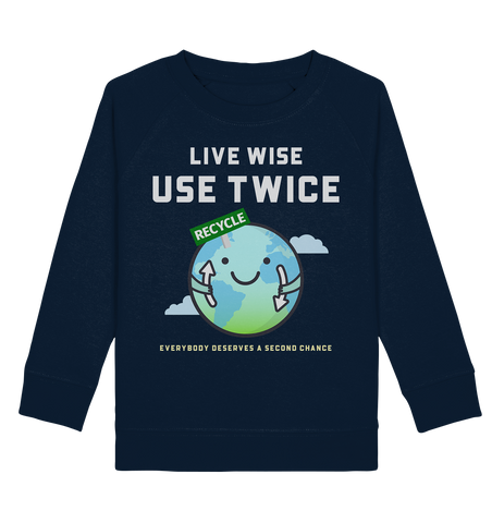 Sweatshirt für Kinder kaufen ☀ Bio-Wear Pullover | Grüne Erde (Navyblau) | Phaedera UG
