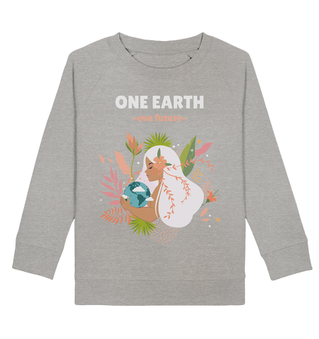 Sweatshirt für Kinder kaufen ☀ fair Bio-Wear Shop | One Earth (Grau meliert) | Phaedera UG
