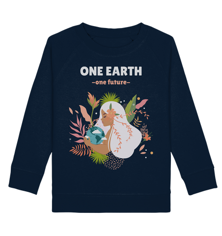Sweatshirt für Kinder kaufen ☀ fair Bio-Wear Shop | One Earth (Navyblau) | Phaedera UG