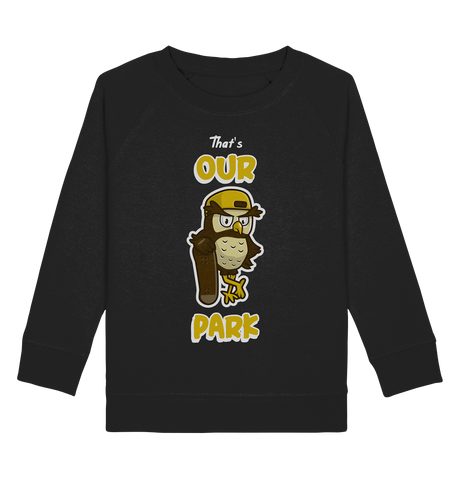 Sweatshirt für Kinder kaufen ☀ fair Bio-Wear Shop | Skater-Eule (Schwarz) | Phaedera UG