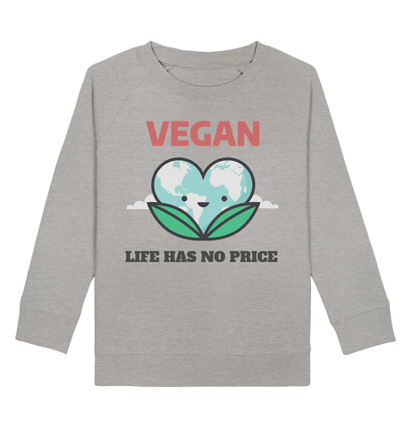 Sweatshirt für Kinder kaufen ☀ fairer Bio-Wear Shop | Vegan (Grau meliert) | Phaedera UG