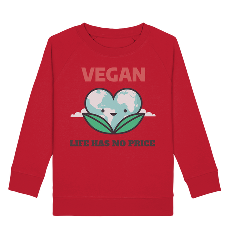 Sweatshirt für Kinder kaufen ☀ fairer Bio-Wear Shop | Vegan (Rot) | Phaedera UG