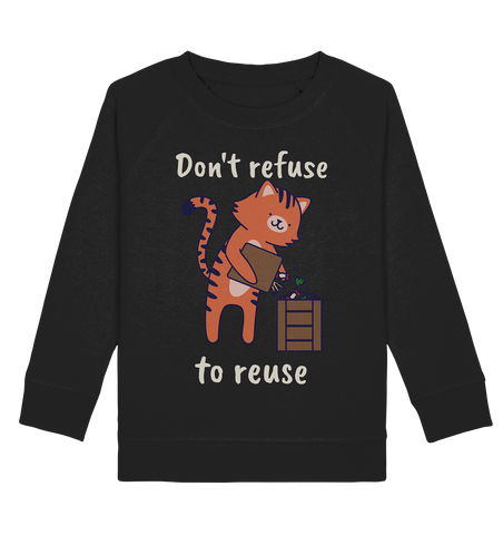 Sweatshirt für Kinder kaufen ☀ Katzen Pullover Bio-Wear | Tiger (Schwarz) | Phaedera UG