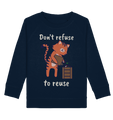 Sweatshirt für Kinder kaufen ☀ Katzen Pullover Bio-Wear | Tiger (Navyblau) | Phaedera UG