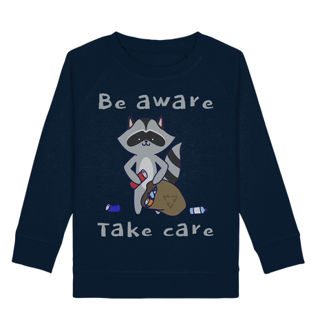 Sweatshirt für Kinder kaufen ☀ Pullover Bio-Wear | Waschbär (Navyblau) | Phaedera UG