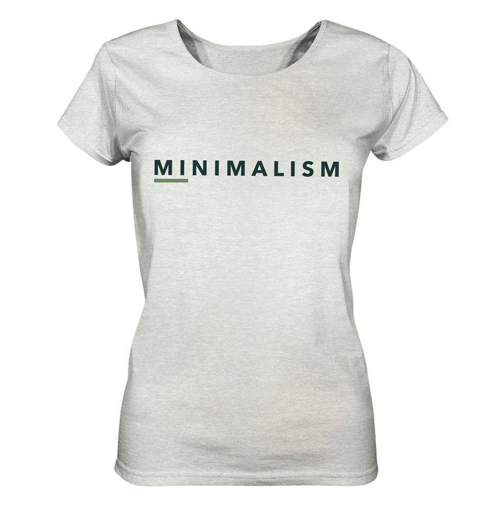 T-Shirt Damen meliert | nachhaltige Bio-Baumwolle | Minimalism (Creme-Grau meliert) | Phaedera UG