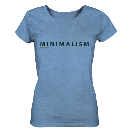 T-Shirt Damen meliert | nachhaltige Bio-Baumwolle | Minimalism (Mittelblau meliert) | Phaedera UG