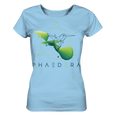 T-Shirt Damen | vegan, nachhaltig faire Bio-Baumwolle | Kolibri D (Himmelblau) | Phaedera UG