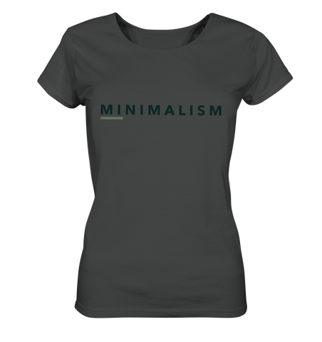 T-Shirt für Damen | nachhaltig faire Bio-Baumwolle | Minimalism (Anthrazit) | Phaedera UG