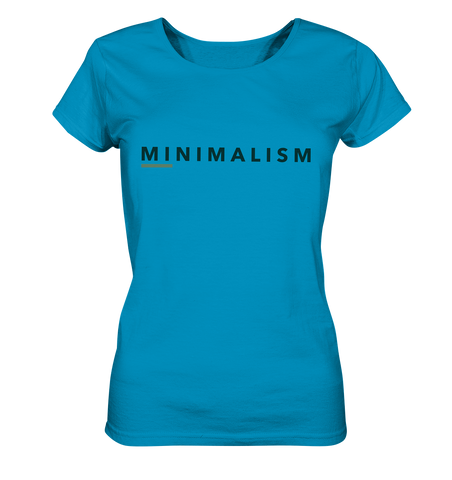 T-Shirt für Damen | nachhaltig faire Bio-Baumwolle | Minimalism (Azur) | Phaedera UG