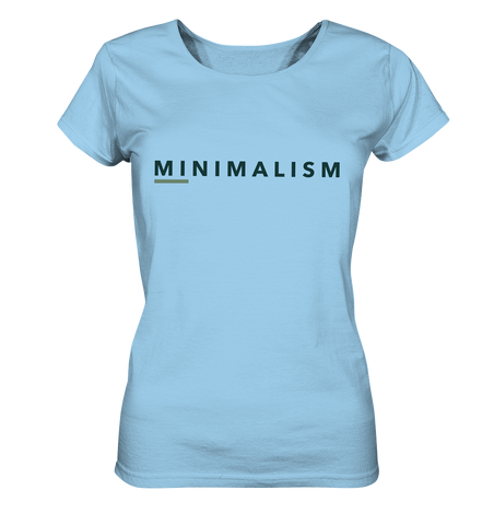 T-Shirt für Damen | nachhaltig faire Bio-Baumwolle | Minimalism (Himmelblau) | Phaedera UG