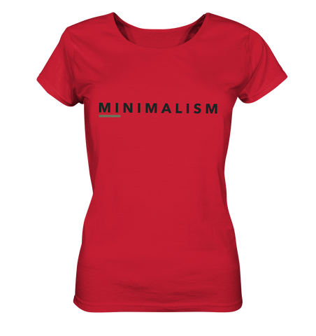 T-Shirt für Damen | nachhaltig faire Bio-Baumwolle | Minimalism (Rot) | Phaedera UG